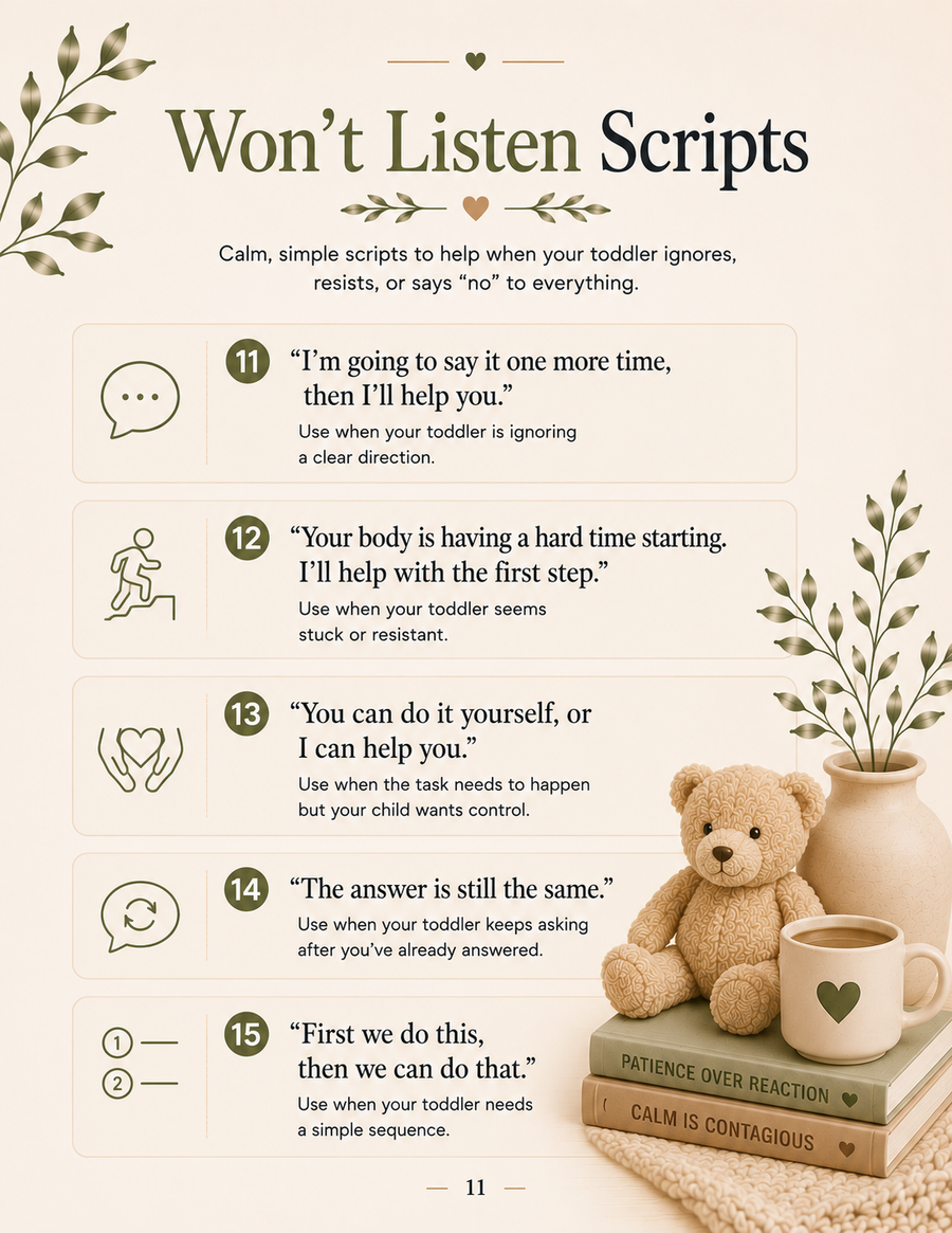 Won’t Listen Scripts