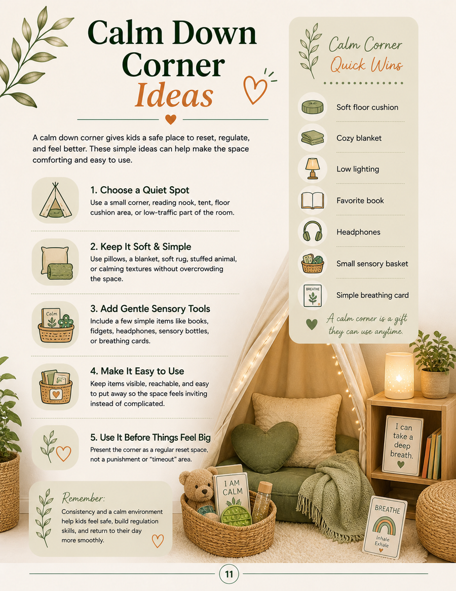 Calm Down Corner Ideas
